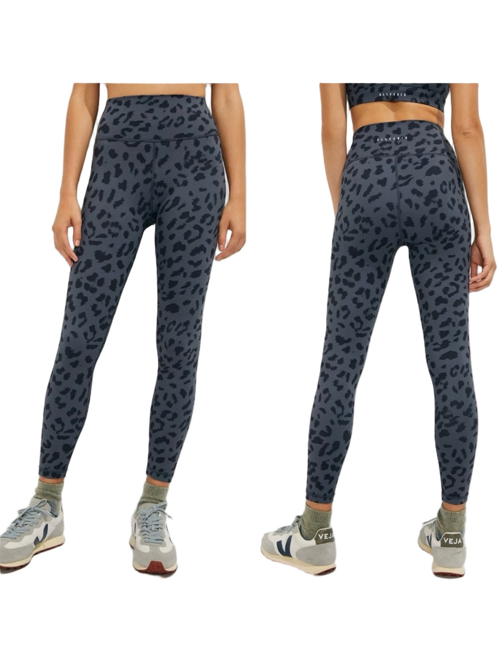 🎒ALLFENIX Leo Leopard charcoal Print High-Waist Leggings size XS GUC